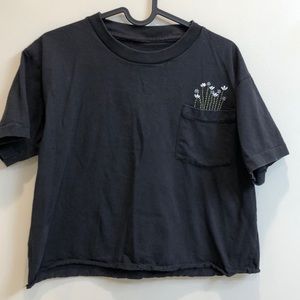 CROPPED embroidered t shirt